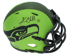 Kam Chancellor Autographed Seahawks 'Rave' Mini Speed Helmet Beckett