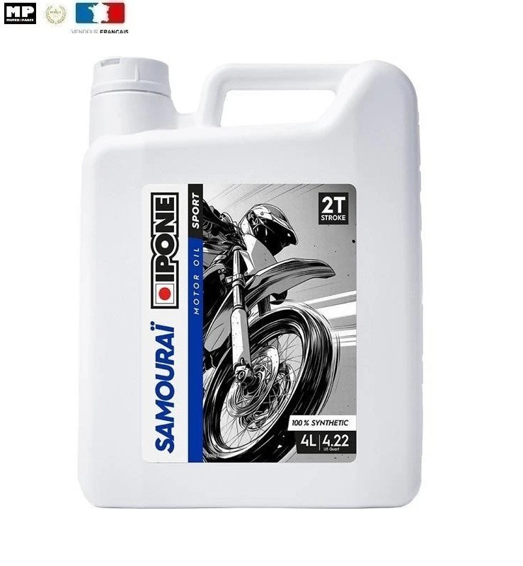 Huile moteur 2T Ipone Sport Samouraï pour préserver la puissance en 4L