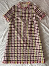 Oscar de La Renta Houndstooth Tweed Dress