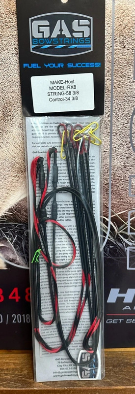Gas Bowstrings Hoyt RX-8 Red and Black Strings w/Black Nocks RX8    NEW!!!!
