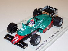 1/43 Spark Alfa Romeo 184T car #23  4th at 1984 Brazilian GP E.Cheever S3870