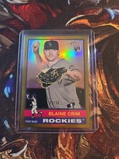 2025 Topps Heritage High Number - Blaine Crim #662 Gold Chrome (RC) /50