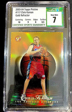 2003-04 CHRIS KAMAN #117 PRISTINE GOLD REFRACTOR #D /99 RC CSG 7 NM G678