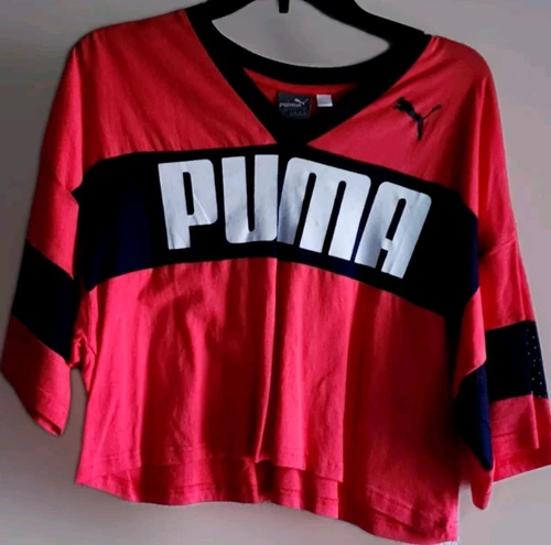 PUMA - Womens Urban Sports Cropped Tee color Paradise Pink Size S - Picture 1 of 4