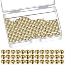 500 pcs 2mm Precision Solid Brass Bearing Balls, Brass Balls for Ball Mill, T...