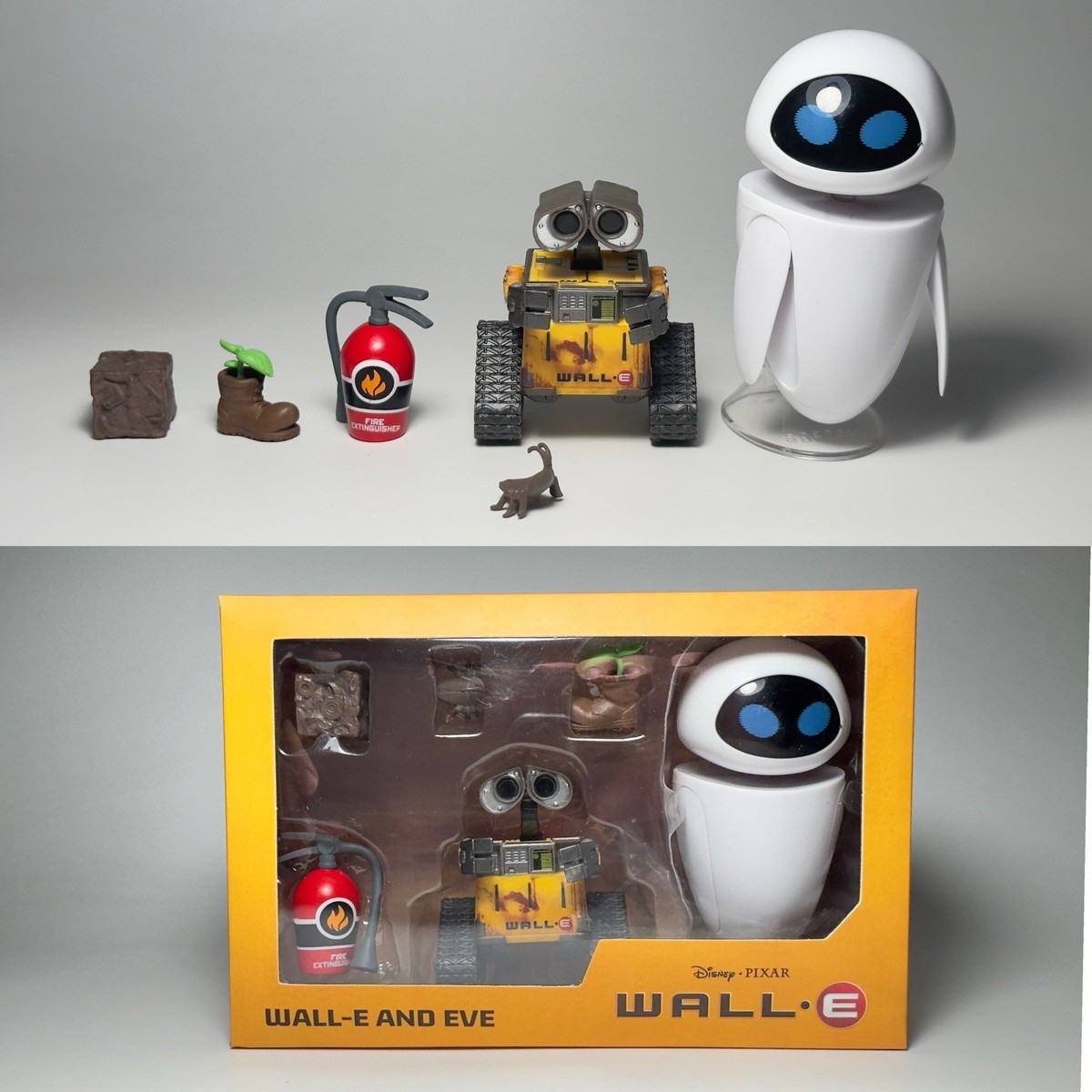 New Box Wall E Eve Mini Robot Movable Action Figure Party Toys