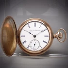 Antique Old Railroad Pocket Watch Elgin Grade 80 HH Taylor 15j Gold f 18s Hunter