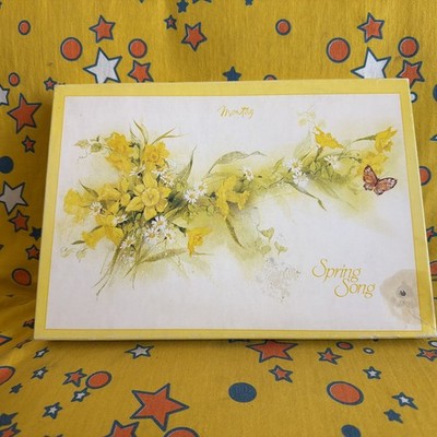 Vintage 1982 Mead Stationery Set  Spring Song  Montag Large Box Complete