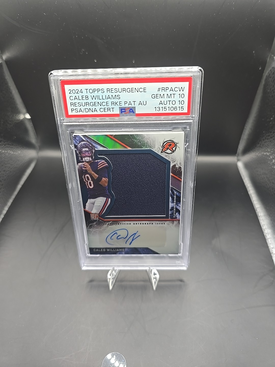 Caleb Williams Topps Resurgence Rookie Patch Autographs #RPACW Purple Surge