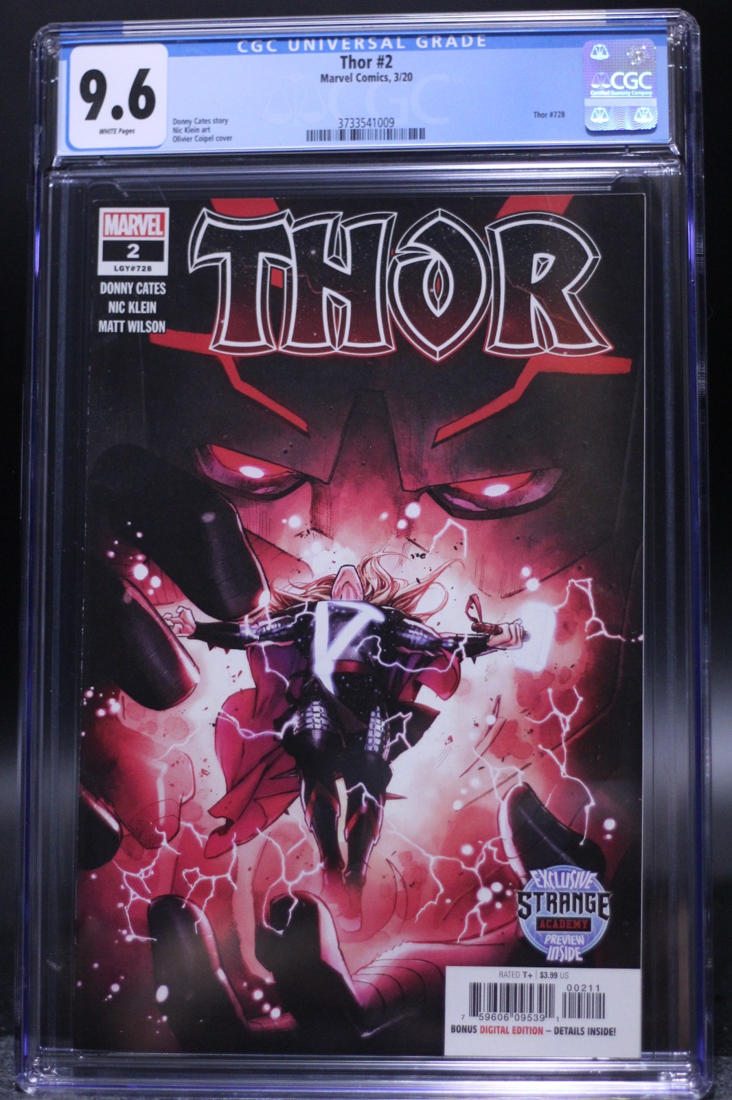 Thor (2020) #2 1st Print Olivier Coipel Cover A CGC 9.6 White Pages Donny Cates