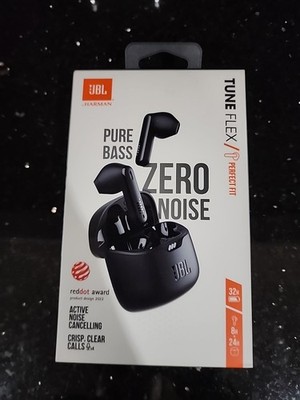 JBL TUNE Flex True Wireless Pure Bass/ZERO NC Earbuds Sealed Black 32H NEW