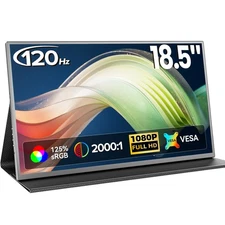18.5" 1920x1080 Portable Monitor 120Hz Gaming Monitor 2000:1 400nits Freesync