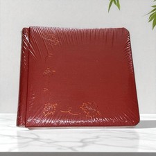 Creative Memories 7x7 Fall Leaves Rust Orange Strap Hinge Scrapbook w Pages New