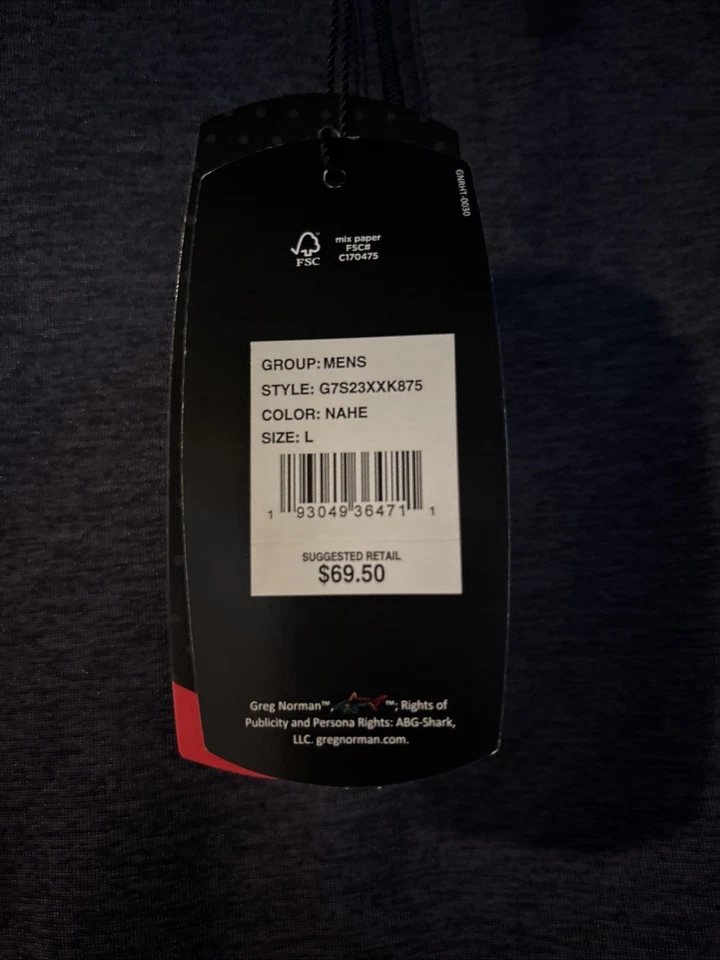 NUEVO Pullover de Golf Greg Norman 1/4 Cremallera Rendimiento Tela Manga Larga Foto 2 de 4