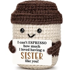 Sister Gifts for Sister Birthday Gifts for Big Sister Positive Handmade Croch...