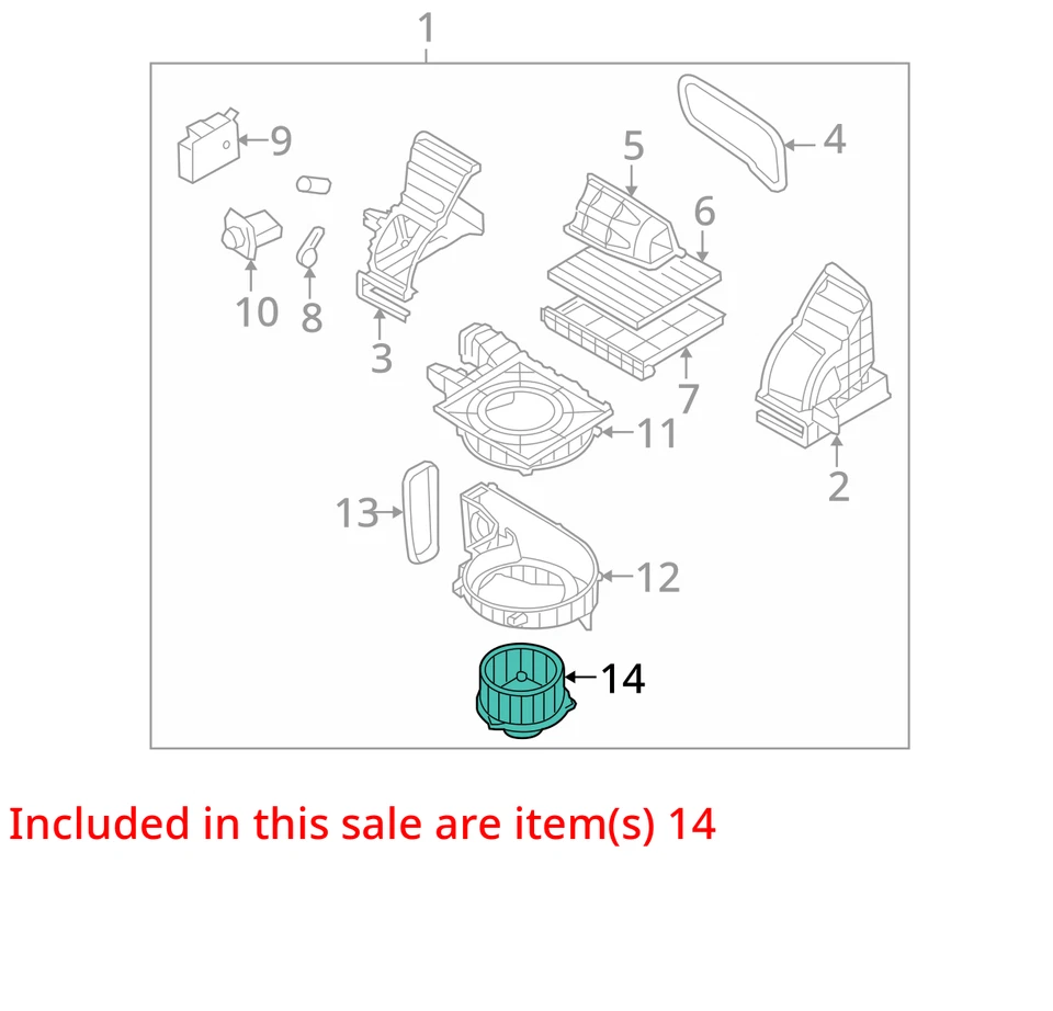 Kia Rio 2010 calentador ventilador de aire acondicionado motor fabricante de equipos originales 64 k millas - LKQ416020268 Foto 4 de 4