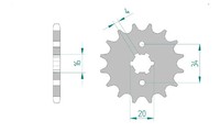 Ritzel Antriebsritzel 15-ZäHne 428-Teilung FüR Beta Re 125 Bj. 2009