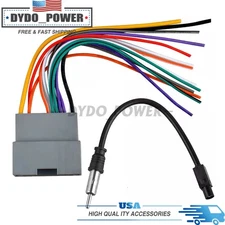 2X For Jeep Dodge Wrangler Car Stereo Radio Cable Adapter Wire Harness & Antenna