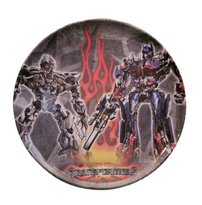    Children's Plastic Plate Transformers 8''