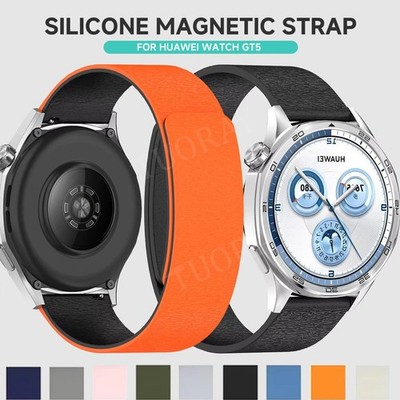 Magnetic Silicone Wrist Strap Band for Huawei Watch GT5/GT4/GT3 SE/3 Pro/GT2 Pro