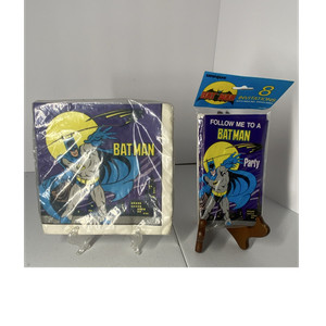 Unique Batman Vintage Party Invitations & Napkins Retro 1982&1989 NOS