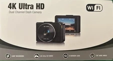 4K Ultra HD Dual Channel Dash Camera Front and Rear view 170 wide angle D3 