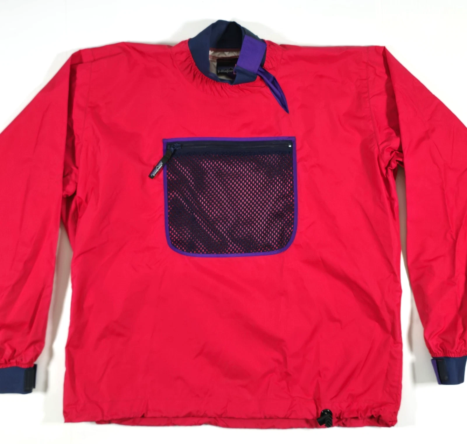 VINTAGE PATAGONIA PADDLING KAYAK JACKET MENS L RED WATERPROOF FISHING RAIN 90's