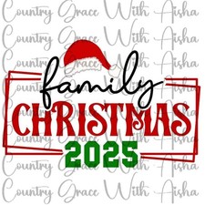 Sublimation Print Family Christmas 2025 Ready To Press Paper Ink Heat Transfer