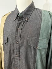 NEW Vintage Roper Rodeo Blue Western Shirt Mens Striped Aztec Cowboy Button XL