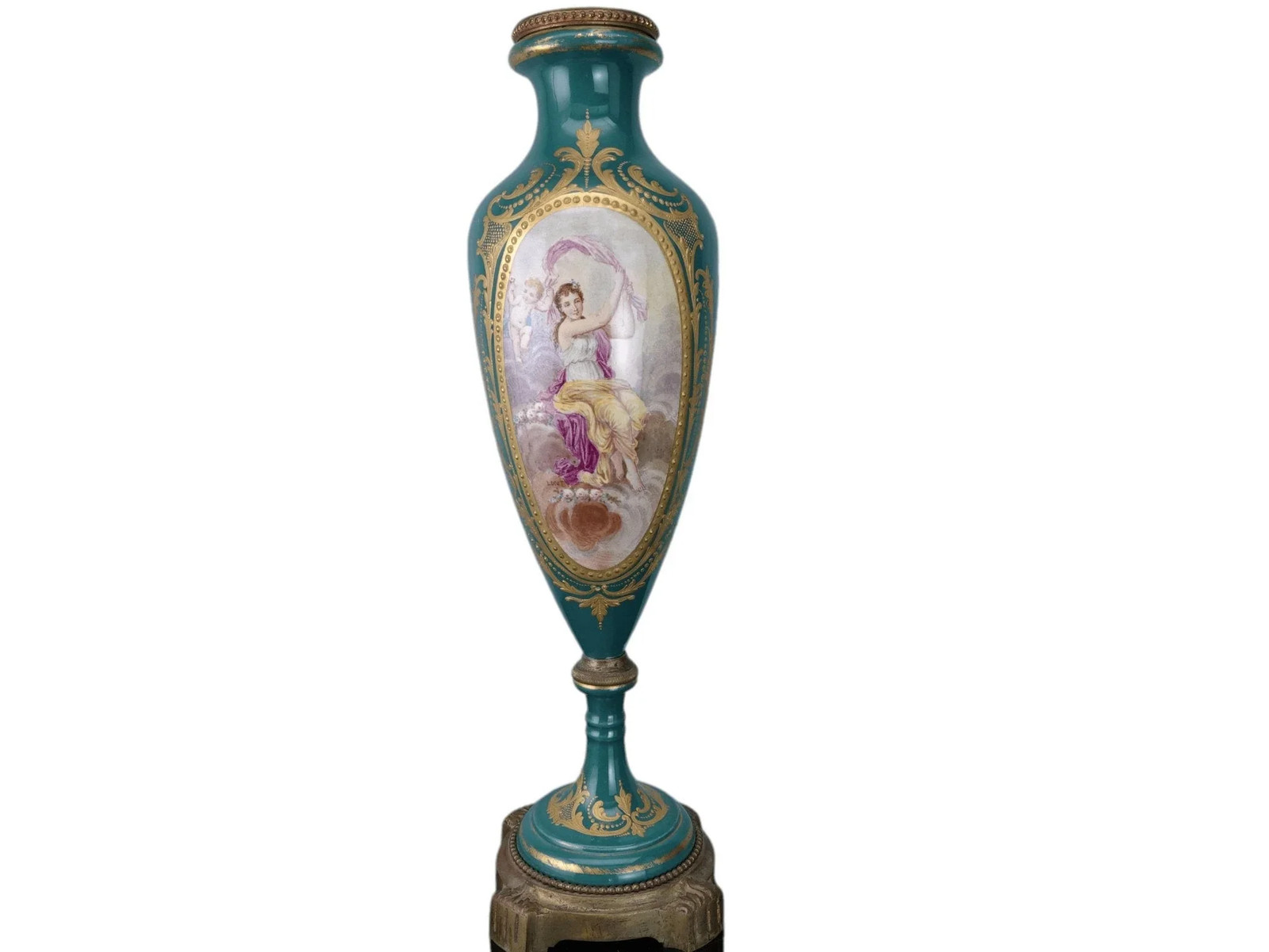 Sevres Sign c1880 Sevres Style Hand Painted Bronze Mounted Garniture | eBay