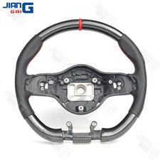 Carbon Fiber Perforated Leather Steering Wheel For Benz Amg A35 C63 Gt 2018-2020