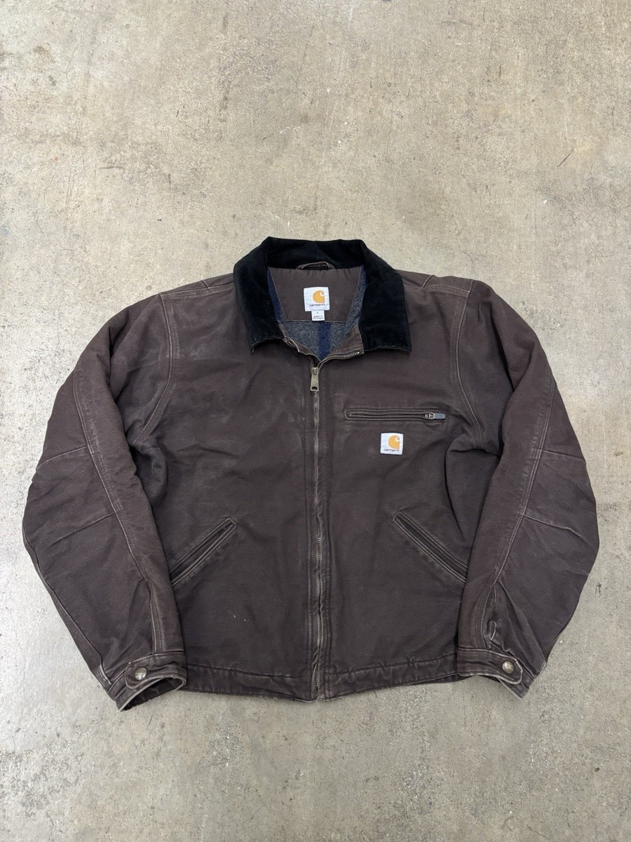 Carhartt 103828-DKB Brown Detroit Jacket - Mens SIZE L - Dark