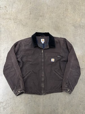 Carhartt 103828-DKB Brown Detroit Jacket - Mens SIZE L - Dark