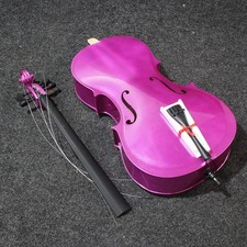 Student Full Size Cello by Gear4music, Purple Sparkle - FAULTY - RRP £249