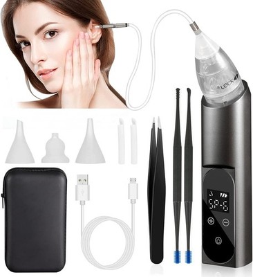 Ear Wax Vacuum Removal Kit with Carrying Case, 6 Levels Electric Strong Suction 