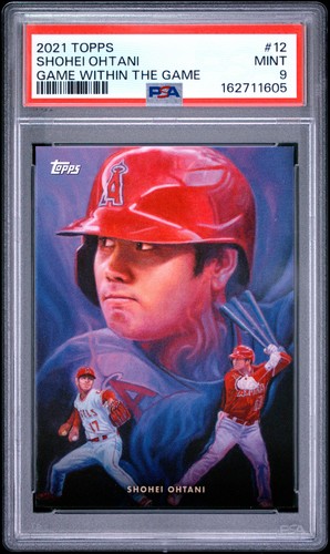 2021 TOPPS GAME WITHIN THE GAME #12 SHOHEI OHTANI PSA 9