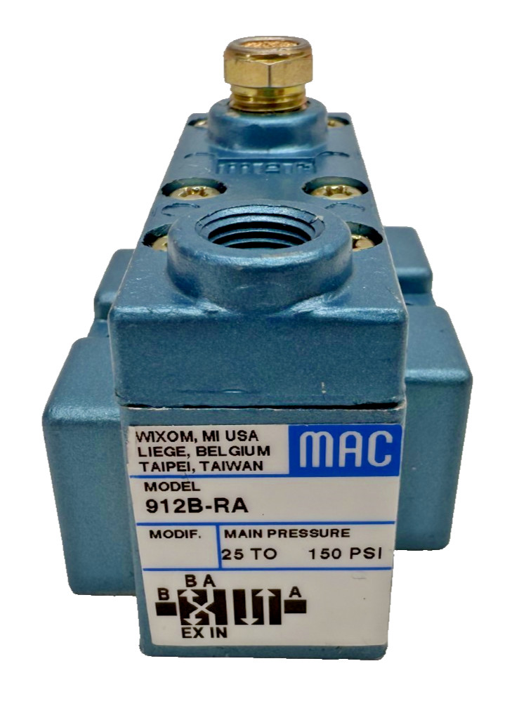 MAC VALVES, INC. 912B-RA 4/2-way single operator single-piloted