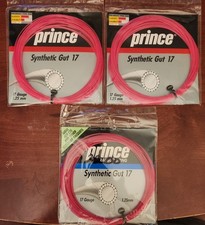 Stringa da tennis Prince Synthetic Gut 17 rosa, 3 set