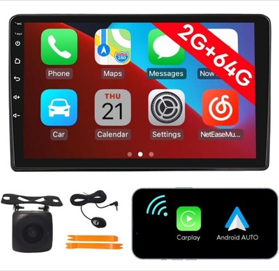 [2G 64G] Android Car Stereo CarPlay Android Auto 9'' Touchscreen with Backup Cam