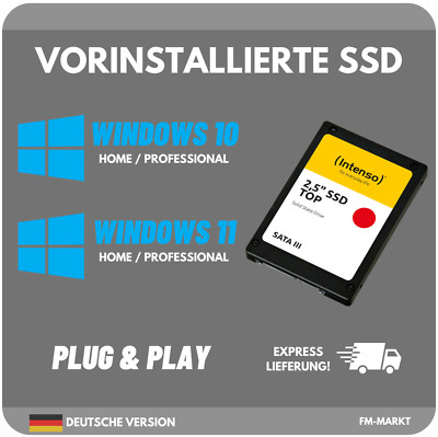 SSD Festplatte mit vorinstallierten Windows 10 Windows 11 für PC Laptop Notebook