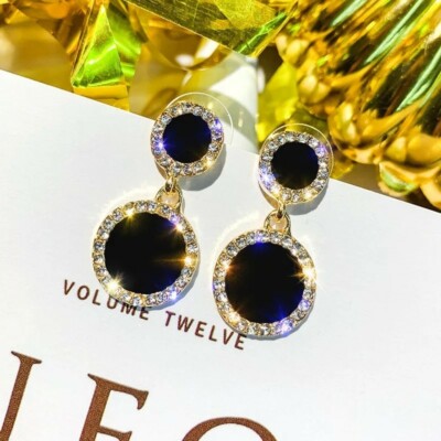 Ohrstecker klein und schlicht Ohrringe Temperament Damen Strass...