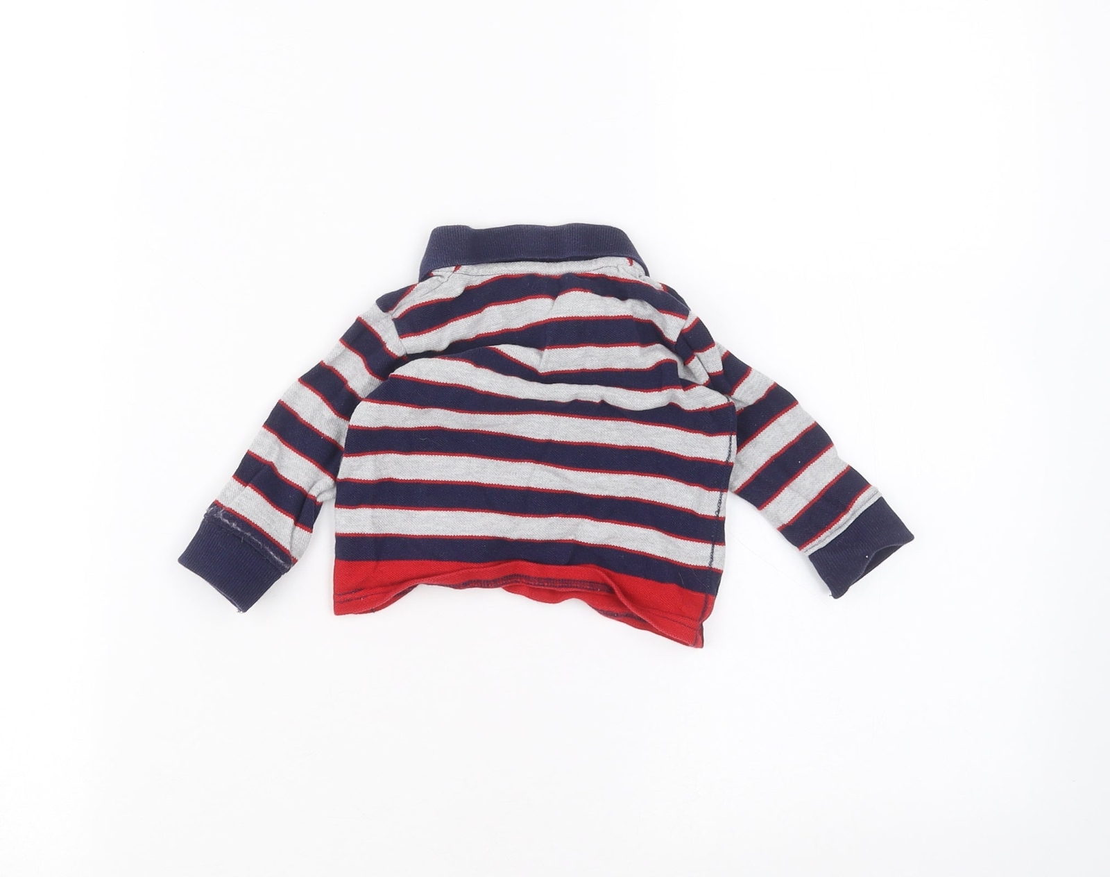 George Baby Grey Cotton Blend Polo Size 3-6 Months Collared image 2