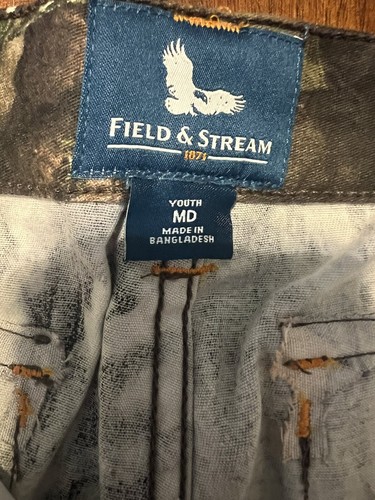 NWT Field & Stream Cotton Twill Mossy Oak Camo Pants Youth Medium - Picture 10 of 14