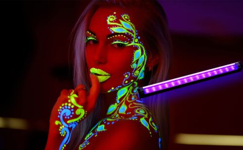 Black Light Bar 10W 1ft LED Blacklight for Fluorescent Tapestry Poster Body - Picture 3 of 7