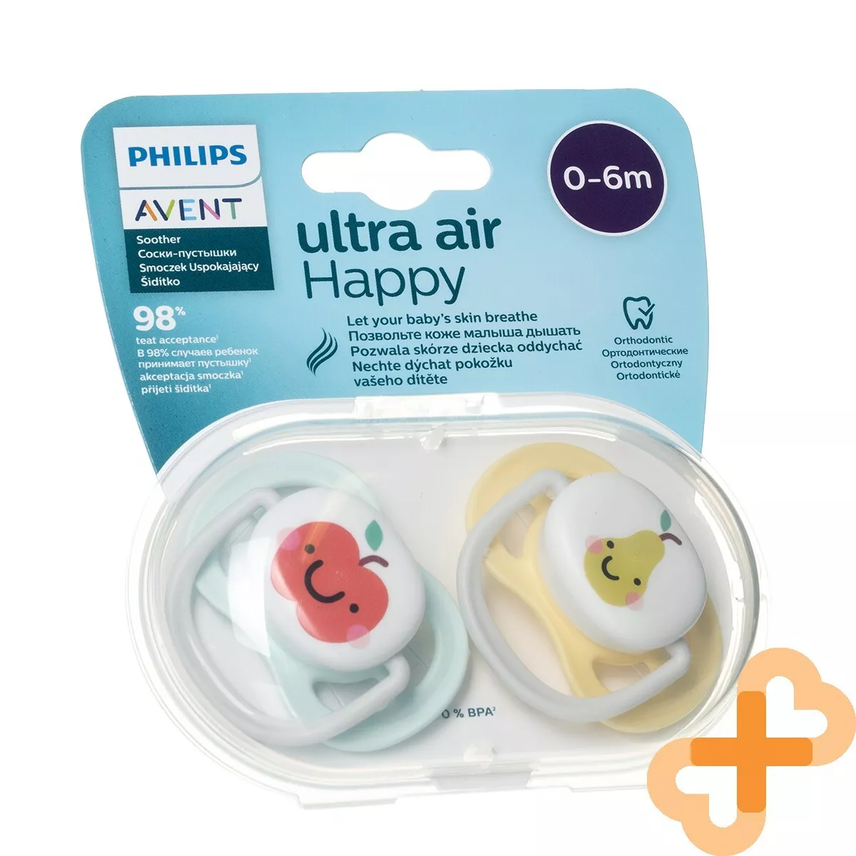 Philips AVENT Ultra Air Silicone Tétine Fruits 0-6 Mois Décoré 2