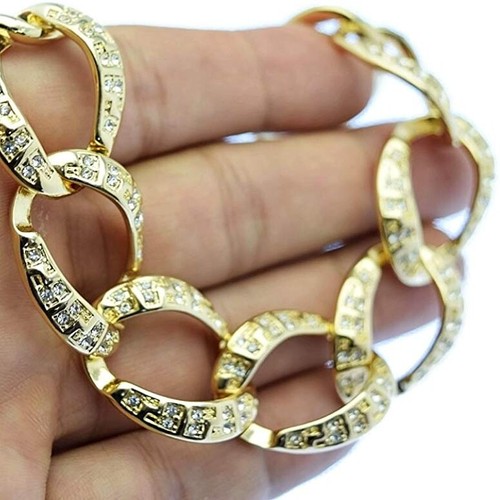 Big Hip Hop Chain Cuban Links Simulated 