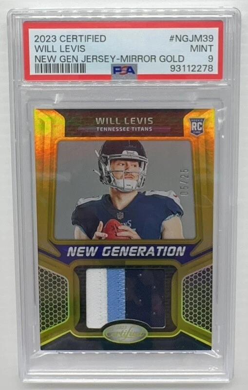 Will Levis Panini Certified New Generation Jersey #NGJM39 Mirror Gold