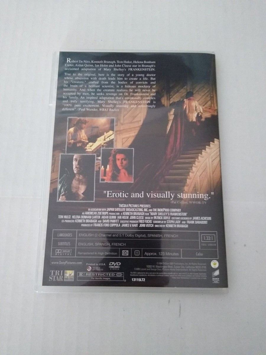 Mary Shelley's Frankenstein (1994 DVD) Robert De Niro Helena