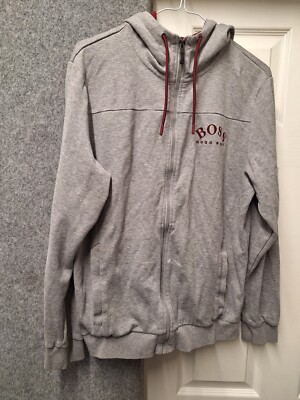 Hugo Boss Medium Men's Grey Zip Up Hoodie UK