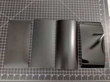 4 Pack 3m Glosssatinmatte Cf Black Vinyl Car Wrap Sample Piece 4 X 8inches